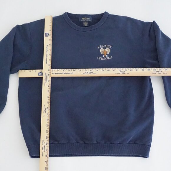 Vintage Non-Fiction Navy Collegiate Sweatshirt Embroidered Kenner Graphic Medium - Picture 3 of 9